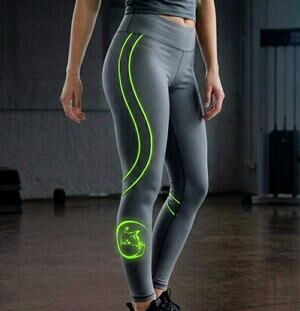 Pokemon Center Pikachu Active Leggings Womens Large Gray Green Neon Workout NWT
